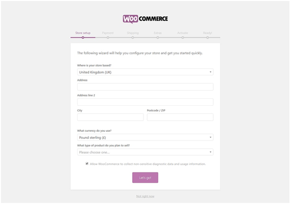 WooCommerce创建在线商店流程