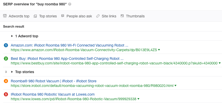 买 roomba 980搜索结果