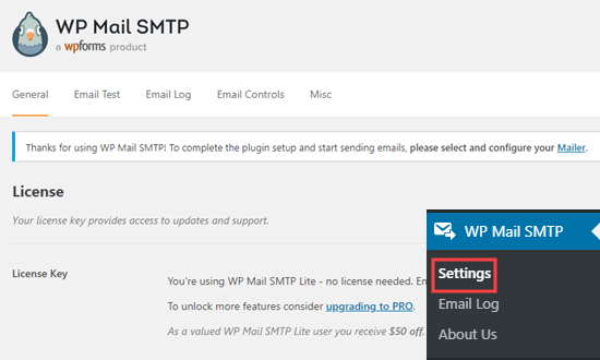 WP Mail SMTP设置