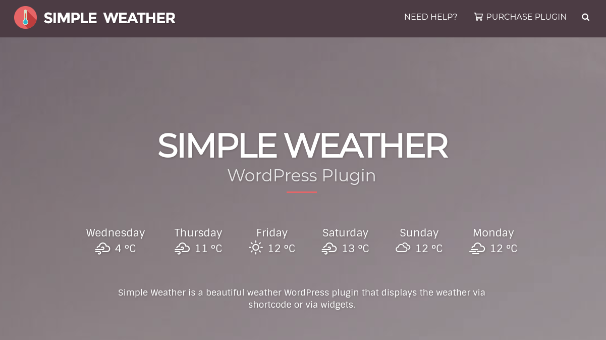 simple-weather-wordpress-plugin