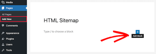 HTML站点地图短代码区块