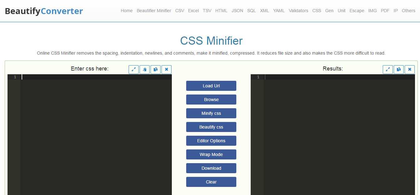 27个免费在线CSS文件极简化工具-15