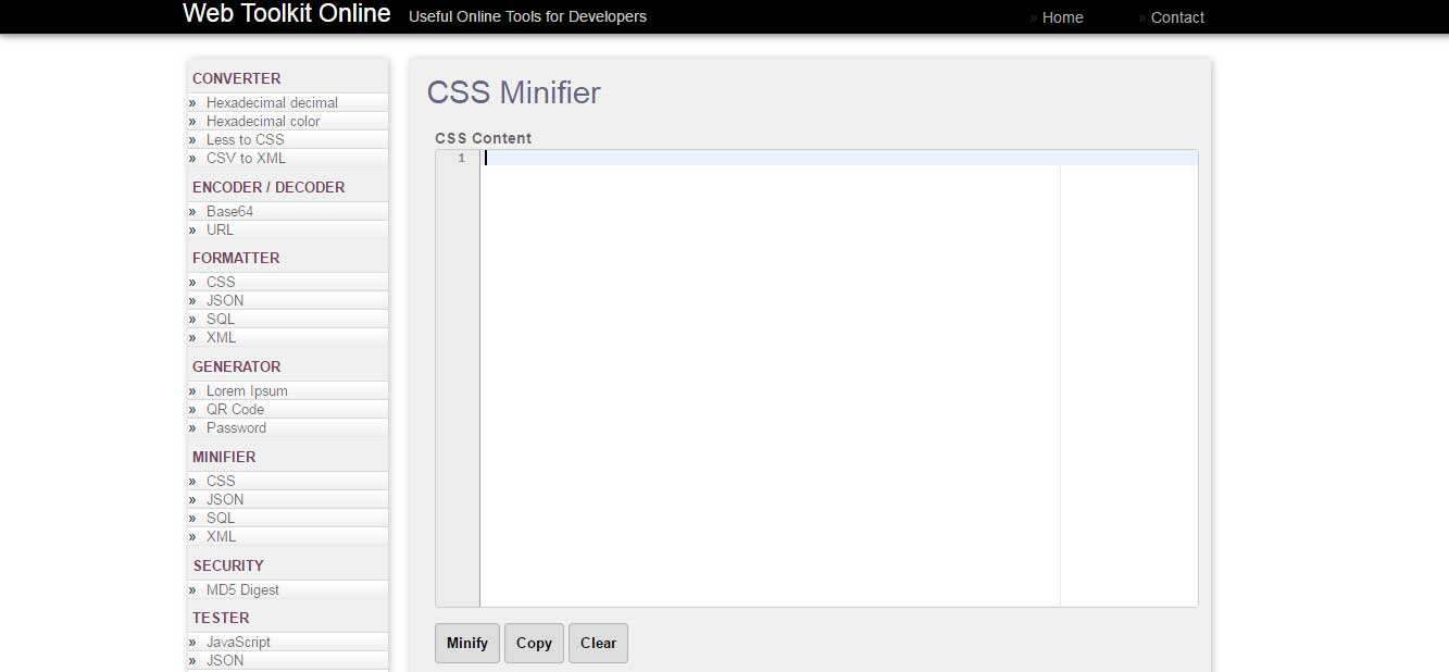 27个免费在线CSS文件极简化工具-12