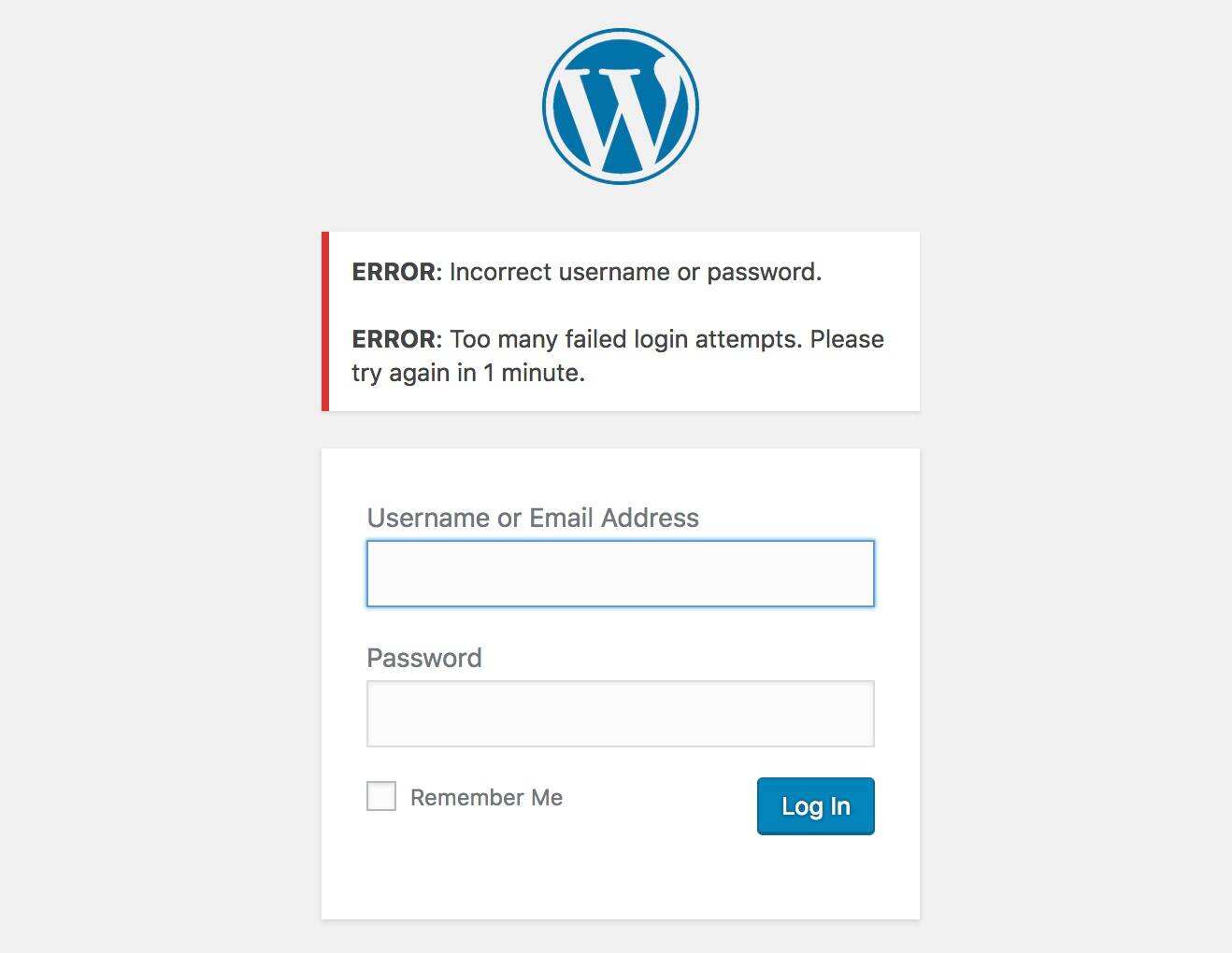 WordPress登录界面