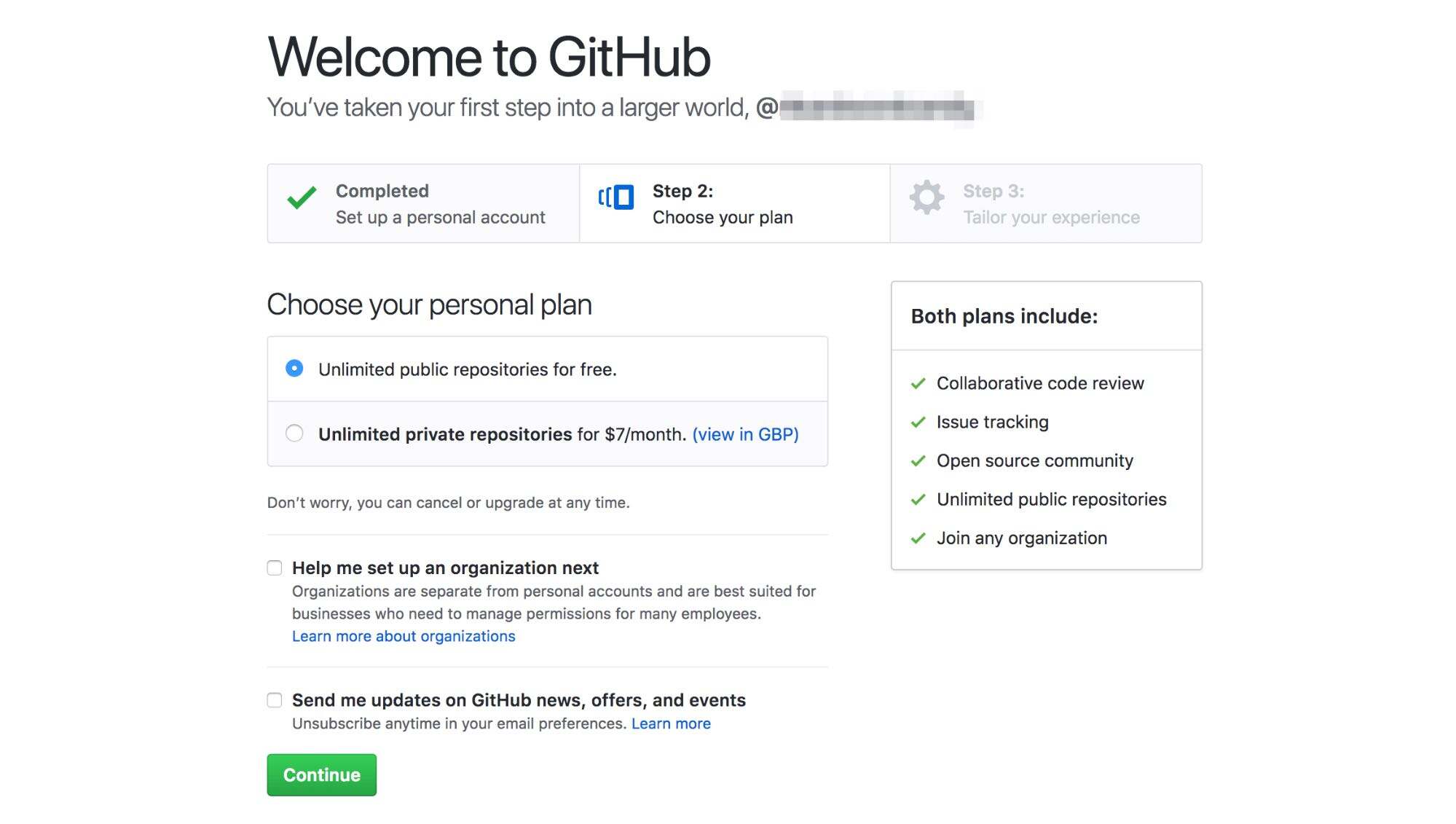 GitHub免费账号