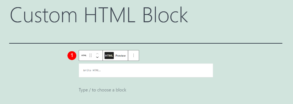 自定义HTML区块工具栏