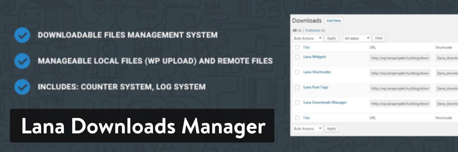 Lana Downloads Manager插件