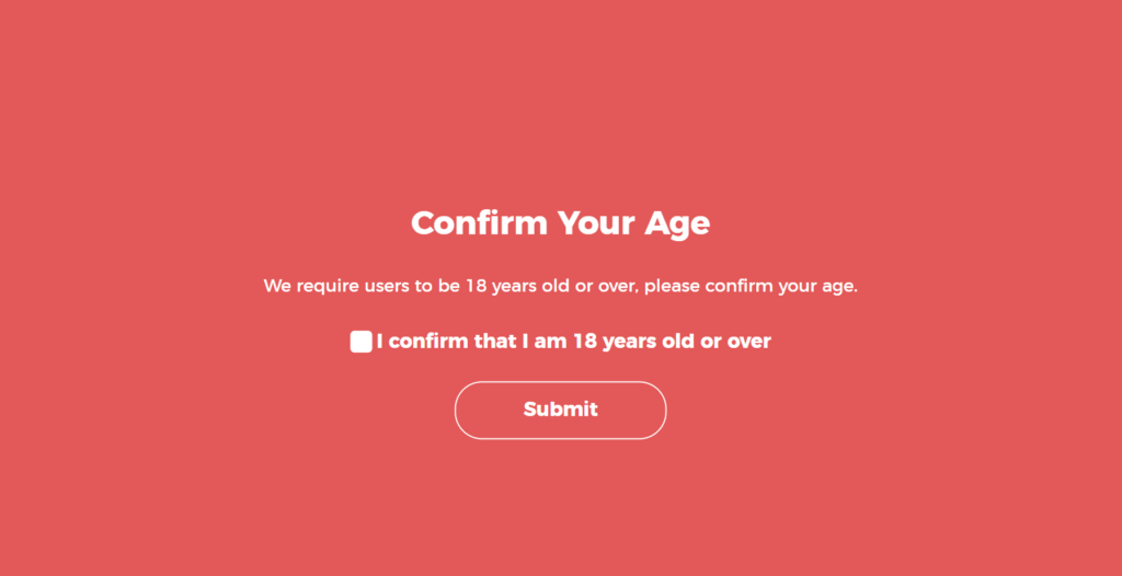 在WordPress中确认年龄