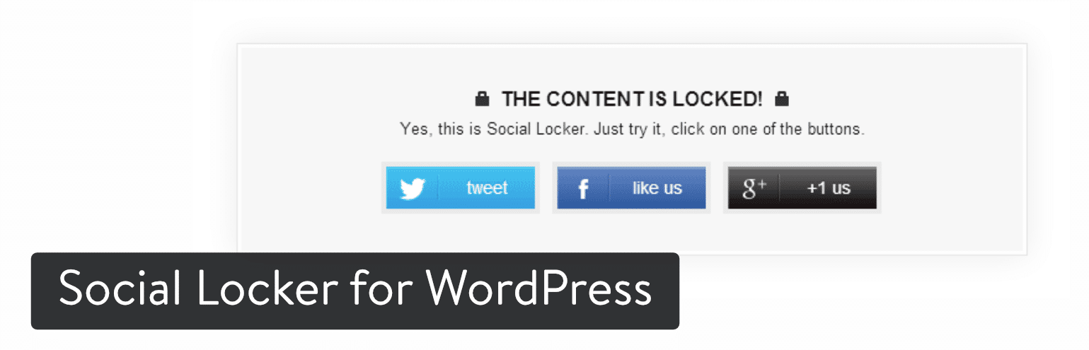WordPress插件-Social Locker