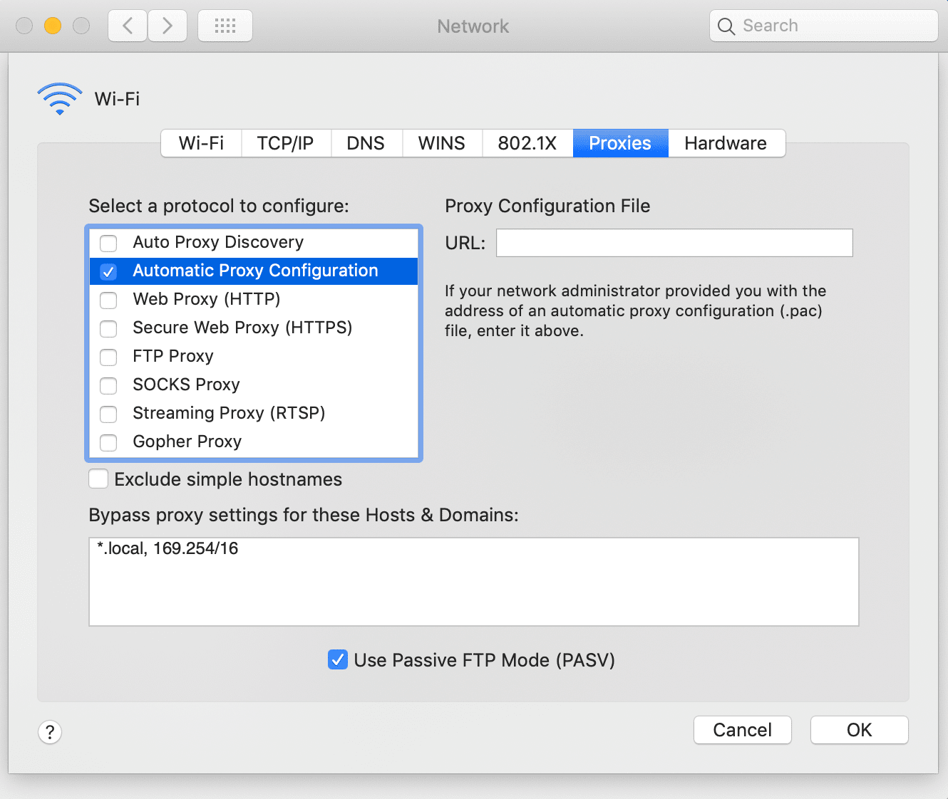 为macOS开启自动代理配置