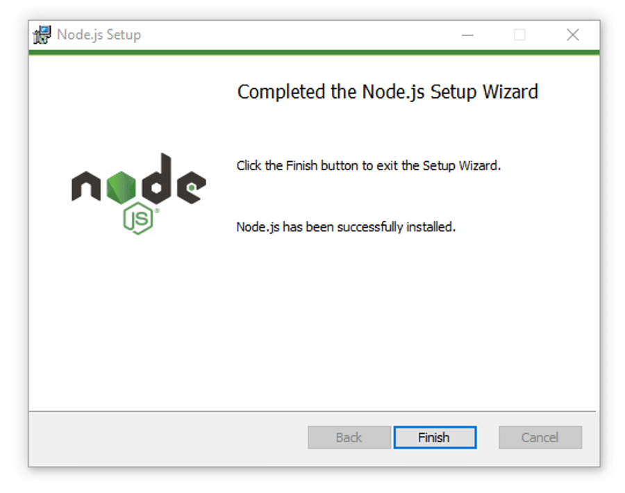 在Windows上完成Node.js安装