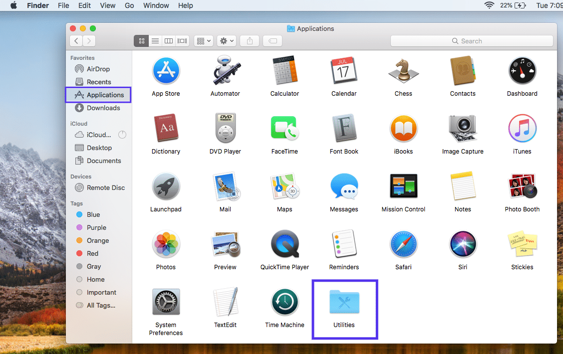 macOS上的应用程序文件夹