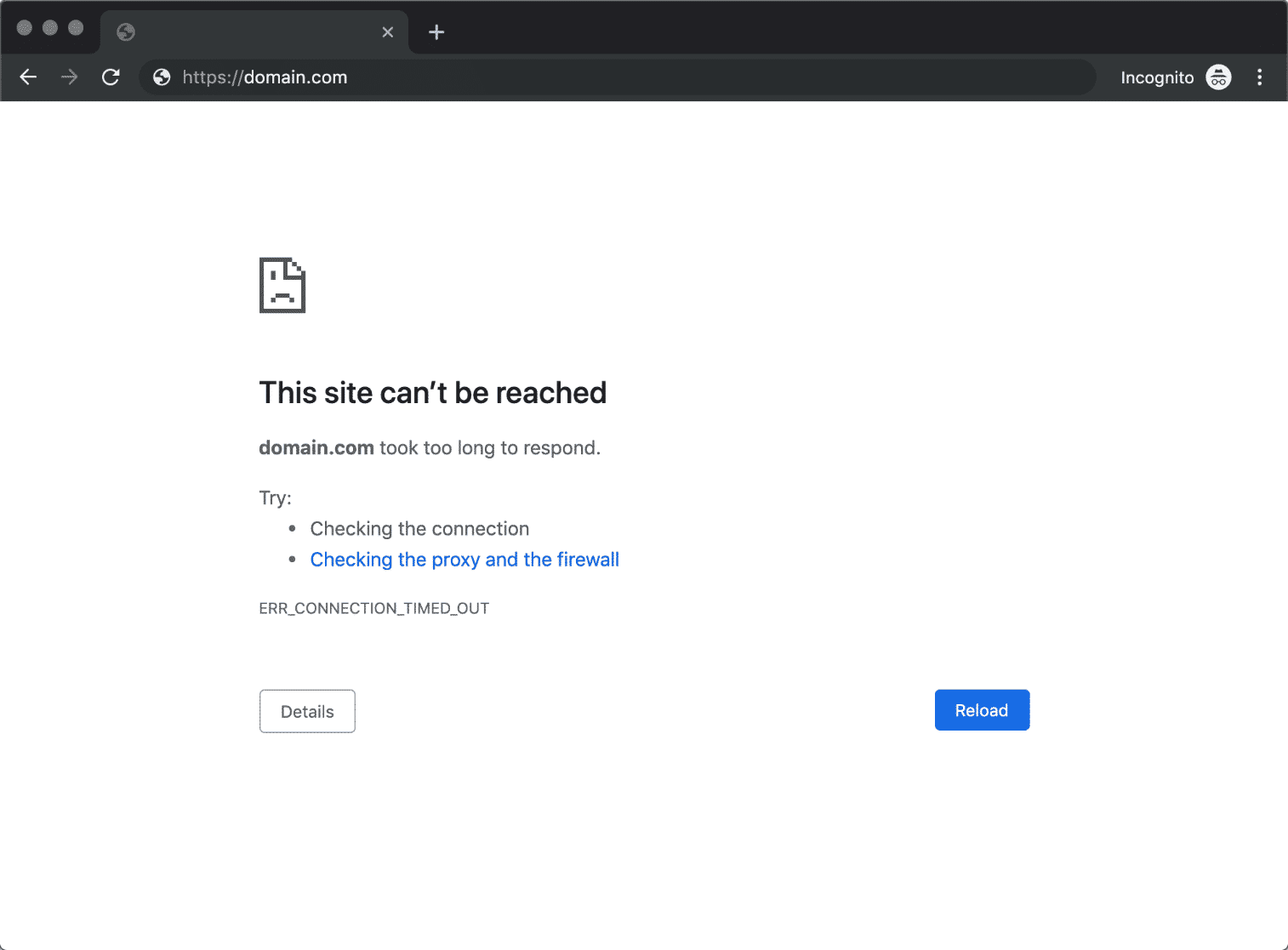 Chrome中的超时连接错误