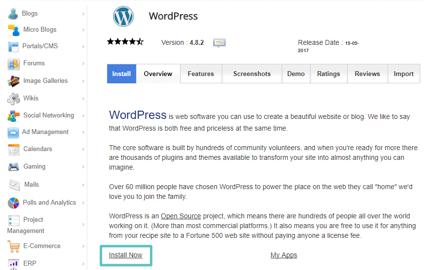 通过您的首选方法重新安装WordPress