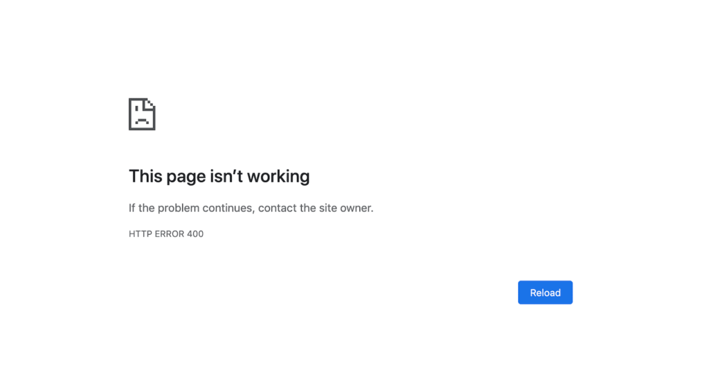 Google Chrome浏览器-400错误响应
