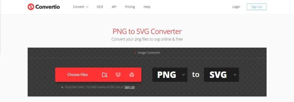 Convertio是一个PNG到SVG转换器