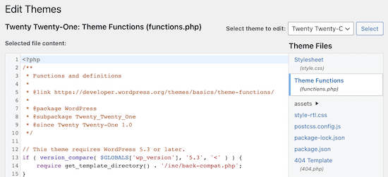在Functions.php文件中添加代码