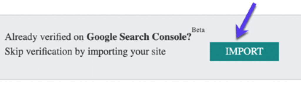 将Search Console设置导入Bing