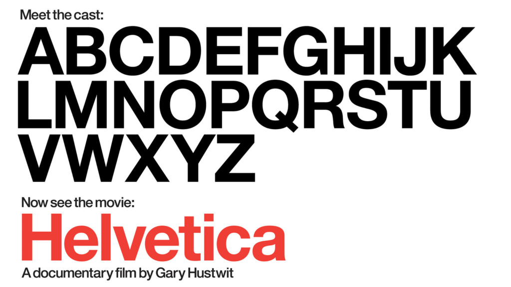 Helvetica字体示例