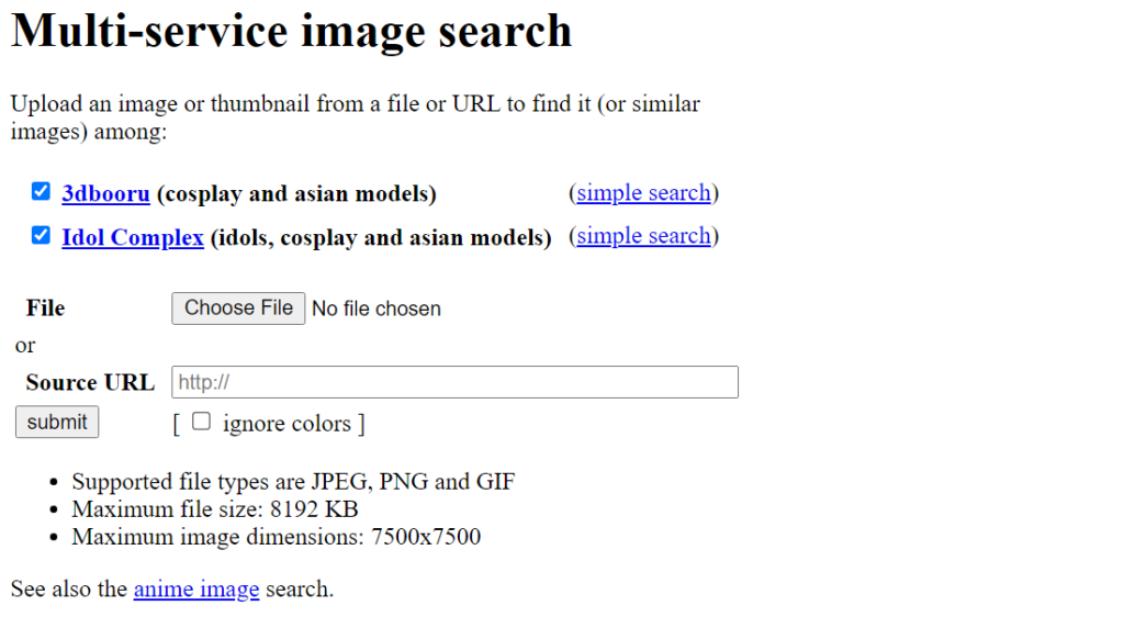 IQDB是一个多服务图像搜索门户
