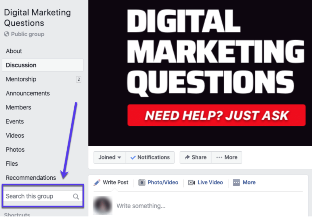 数字营销问题是一个受欢迎的Facebook小组
