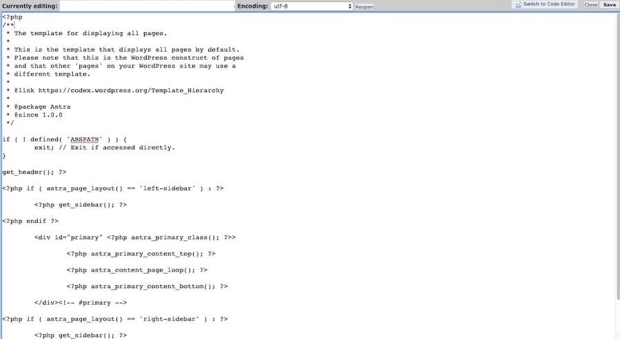 复制到新文件的page.php代码示例
