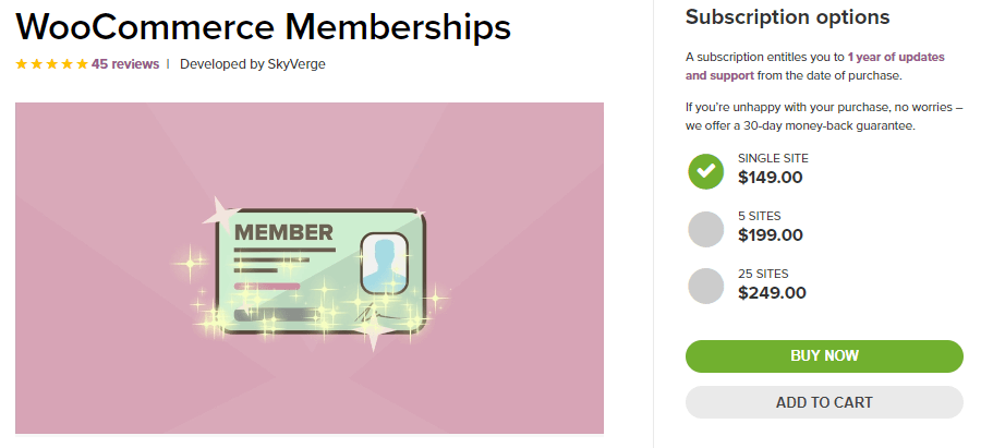 WooCommerce Memberships扩展
