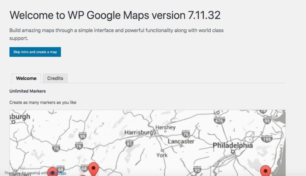 由WP Google Maps插件创建的地图