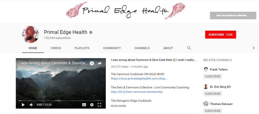 YouTube上的Primal Hedge健康频道