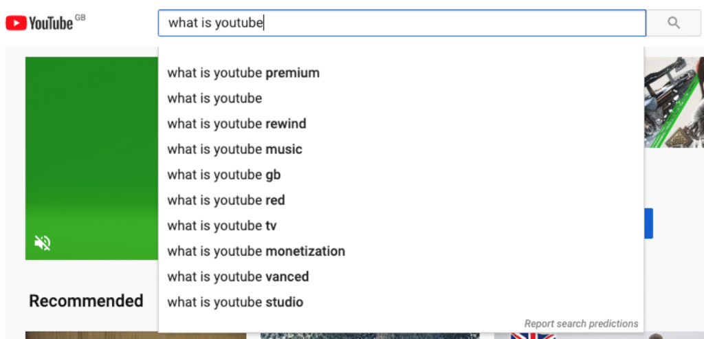 YouTube搜索功能与Google类似