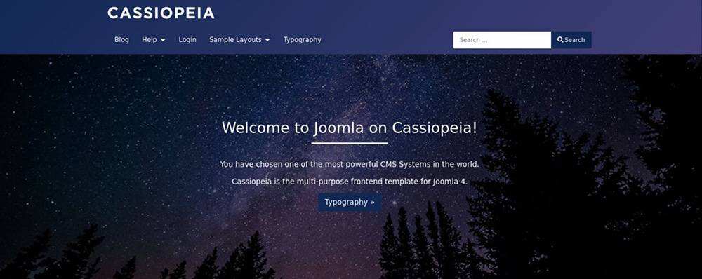 测试的Joomla页面
