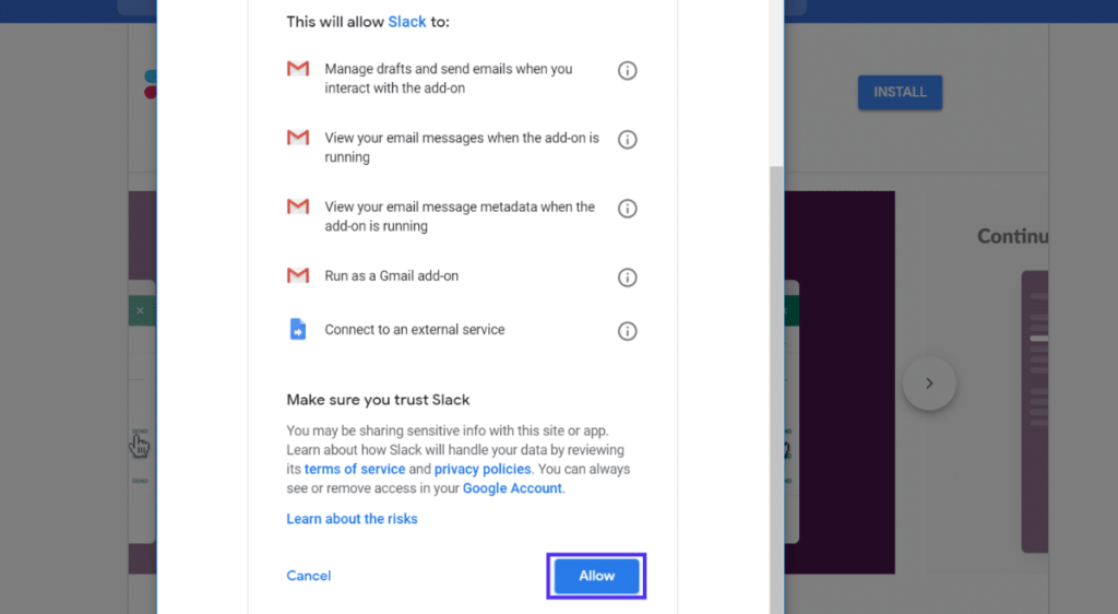 授予对您的Gmail插件的权限