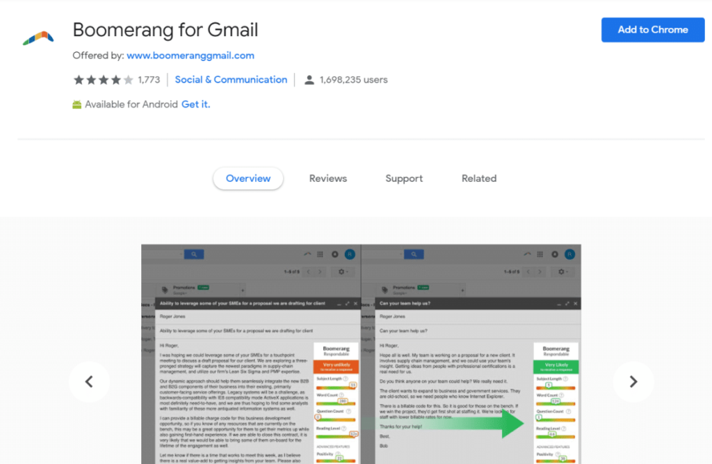Gmail Boomerang