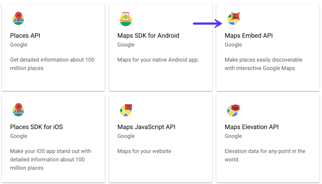 谷歌地图嵌入API
