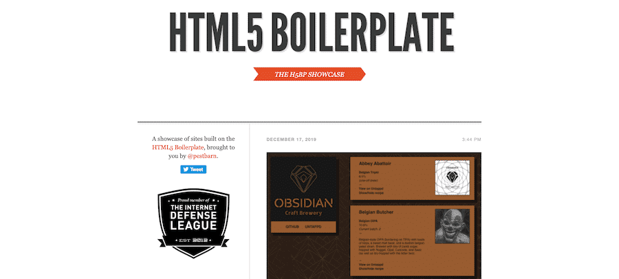 HTML5 Boilerplate主页