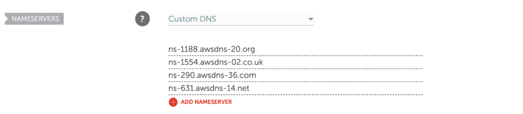 Namecheap自定义DNS名称服务器