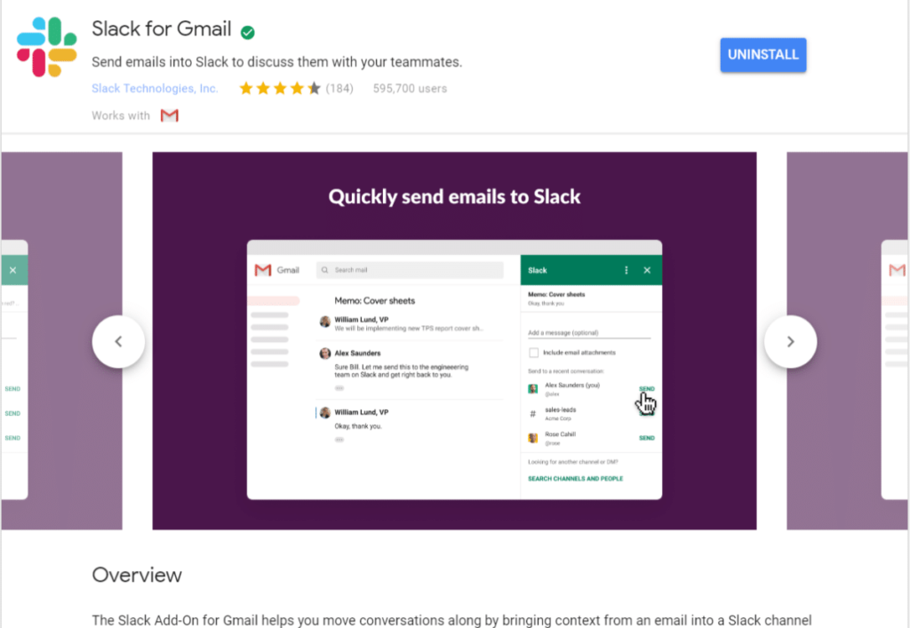 Slack for Gmail插件