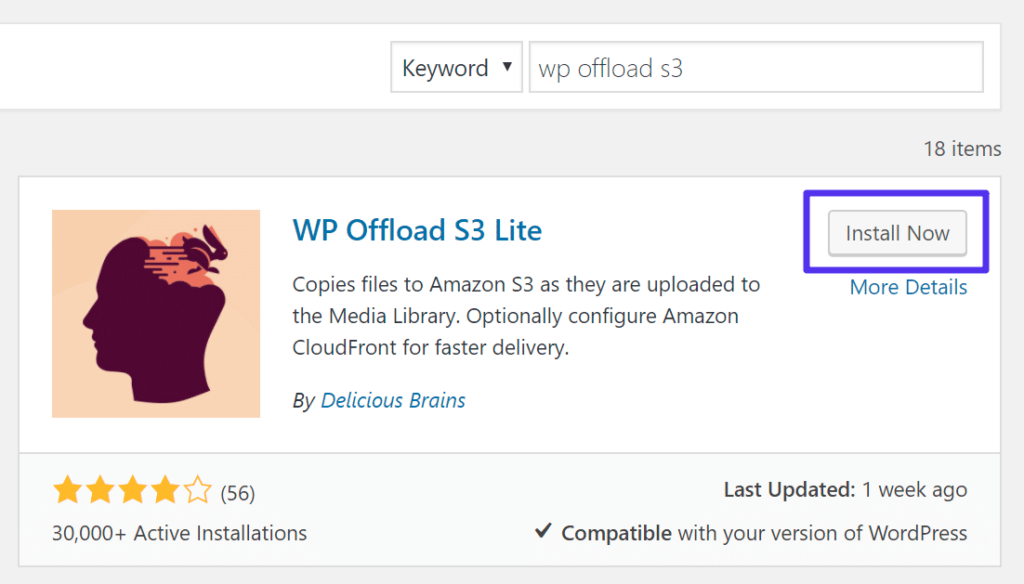 安装WP Offload S3 Lite