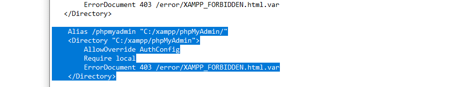 httpd-xampp.conf文件