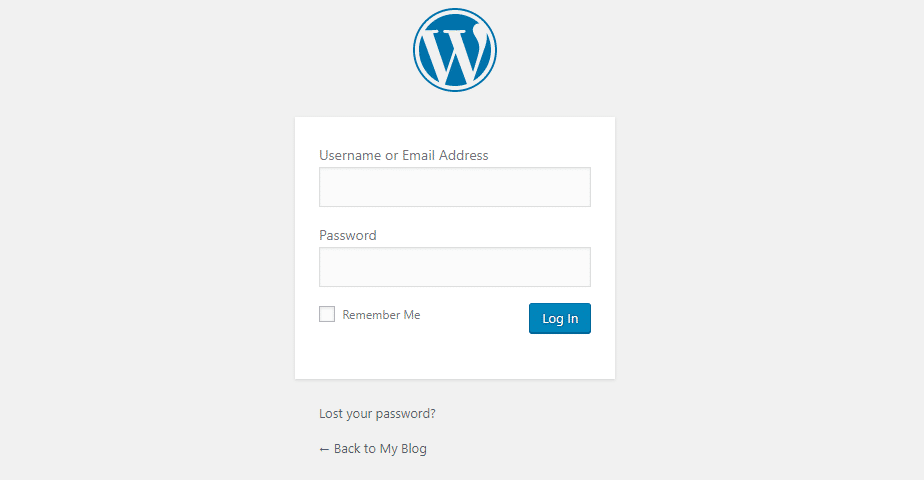 WordPress管理员登录页面