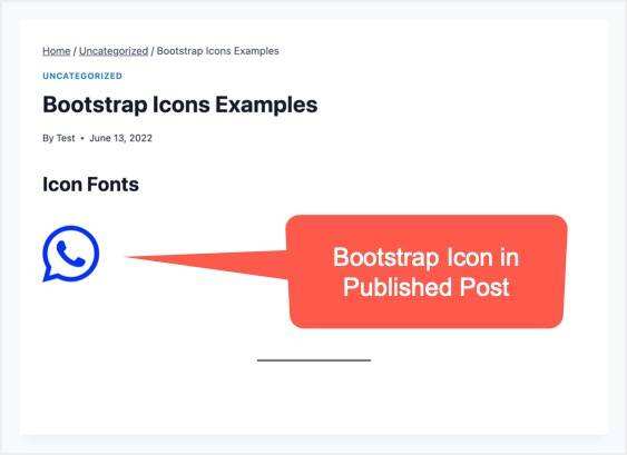 已发布文章中的Bootstrap图标