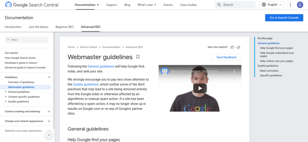 google-webmaster-guidelines
