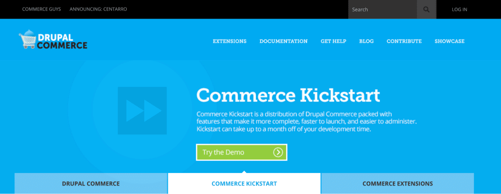 Drupal Commerce的主页