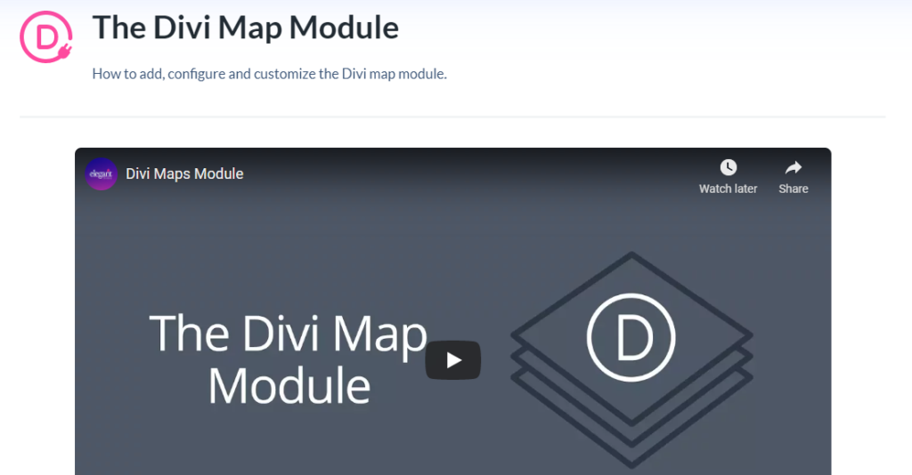 The Divi Map Module