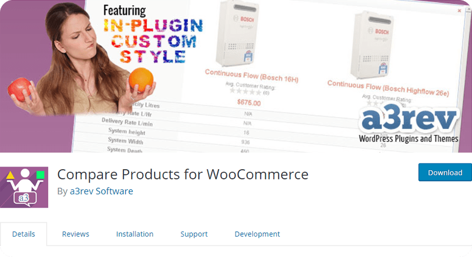 比较WooCommerce免费插件的产品