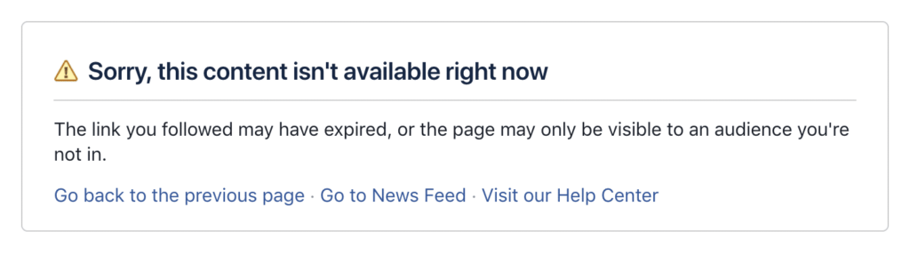 Facebook商标页面被删除