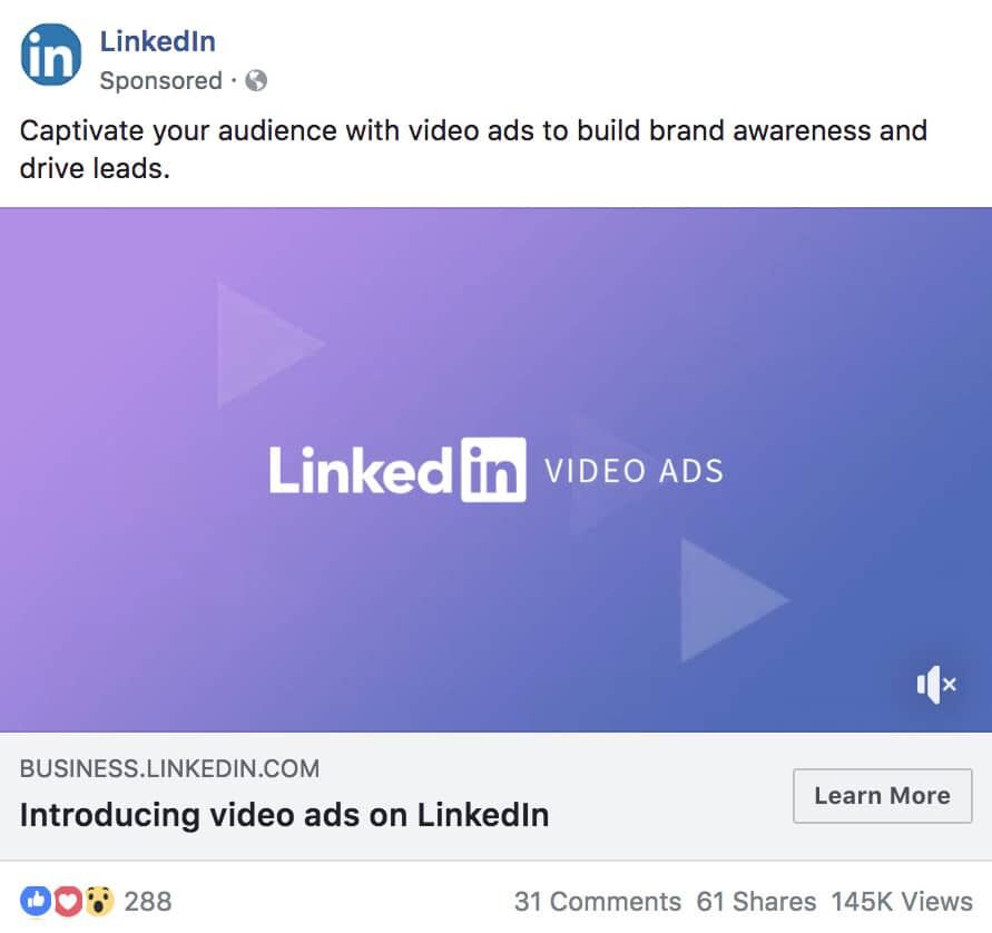 Facebook视频广告