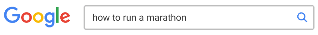 搜索“how to run a marathon”