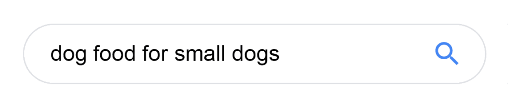谷歌搜索小狗的狗粮