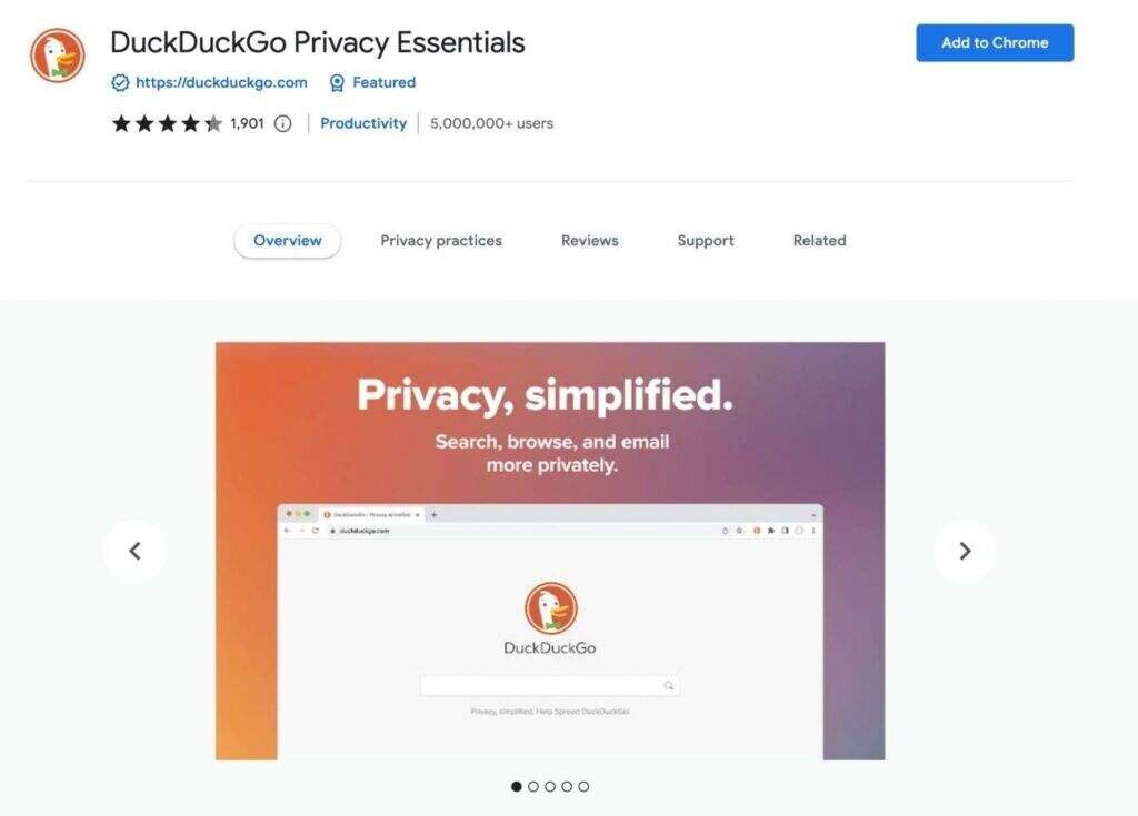 Privacy Essentials浏览器扩展
